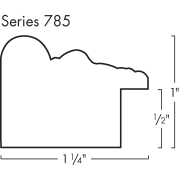 This 1-1/4 " ornate frame features an intricate small floral compo design finished in bright gold. Its classic detailing and radiant metallic sheen add a touch of elegance and sophistication, perfect for enhancing traditional artwork or fine portraits.