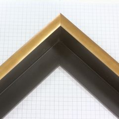 This Satin Metallic Gold floater frame features a 1/2 " curved face width and 1-5/8 " depth. This simple wood frame has a classic and elegant appearance.